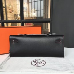 Replica Hermes Black Kelly Cut Clutch