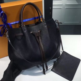 Replica Louis Vuitton Black Textured Girolata Bag