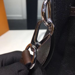 Replica Louis Vuitton Black Textured Girolata Bag