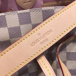 Replica Louis Vuitton White Damier Azur Beige Trim Girolata Bag