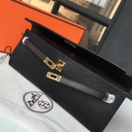 Replica Hermes Black Kelly Cut Clutch