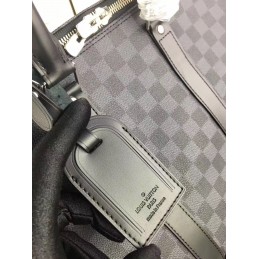 Replica Louis Vuitton Black Damier Graphite Keepall Bandouliere 55