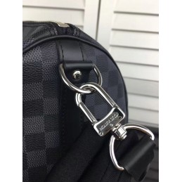Replica Louis Vuitton Black Damier Graphite Keepall Bandouliere 55