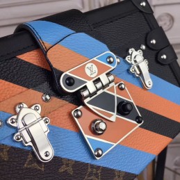 Replica Louis Vuitton Black Blue Orange Graphic Petite Malle