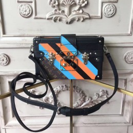 Replica Louis Vuitton Black Blue Orange Graphic Petite Malle