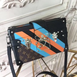 Replica Louis Vuitton Black Blue Orange Graphic Petite Malle