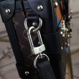 Replica Louis Vuitton Black Blue Orange Graphic Petite Malle