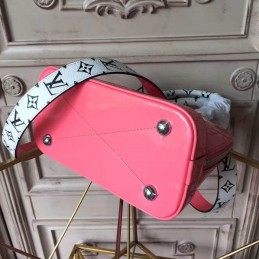 Replica Louis Vuitton Coral Pink Monogram Strap Alma BB