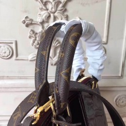 Replica Louis Vuitton Burgundy Patent Monogram Strap Alma BB