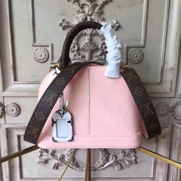 Replica Louis Vuitton Pale Pink Monogram Strap Alma BB