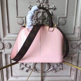 Replica Louis Vuitton Pale Pink Monogram Strap Alma BB