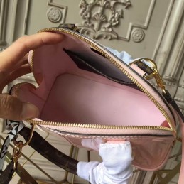 Replica Louis Vuitton Pale Pink Monogram Strap Alma BB