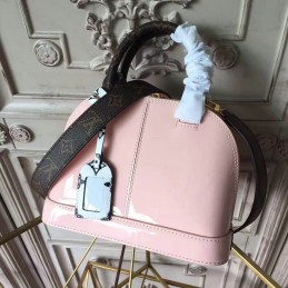 Replica Louis Vuitton Pale Pink Monogram Strap Alma BB