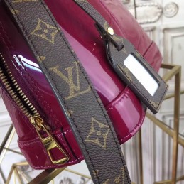 Replica Louis Vuitton Fuchsia Patent Monogram Strap Alma BB