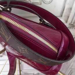 Replica Louis Vuitton Fuchsia Patent Monogram Strap Alma BB