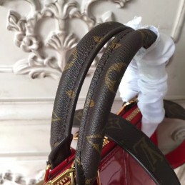 Replica Louis Vuitton Red Patent Monogram Strap Alma BB