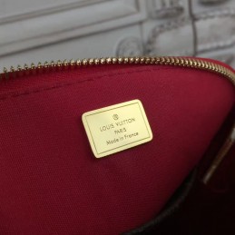Replica Louis Vuitton Red Patent Monogram Strap Alma BB