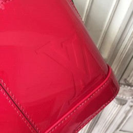 Replica Louis Vuitton Red Patent Monogram Strap Alma BB