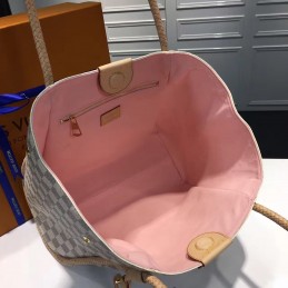 Replica Louis Vuitton White Damier Azur Beige Trim Propriano Bag