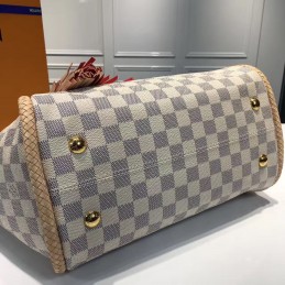 Replica Louis Vuitton White Damier Azur Beige Trim Propriano Bag