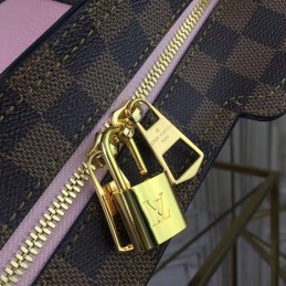 Replica Louis Vuitton Brown Damier Ebene Pink Panel Jersey Bag