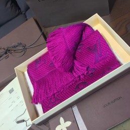 Replica Louis Vuitton Fuchsia Monogram Logomania Scarf