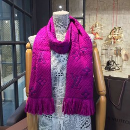 Replica Louis Vuitton Fuchsia Monogram Logomania Scarf