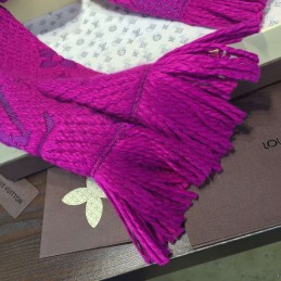 Replica Louis Vuitton Fuchsia Monogram Logomania Scarf