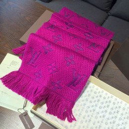 Replica Louis Vuitton Fuchsia Monogram Logomania Scarf