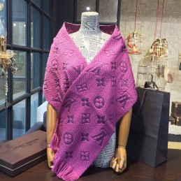 Replica Louis Vuitton Purple Monogram Logomania Scarf