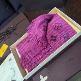 Replica Louis Vuitton Purple Monogram Logomania Scarf