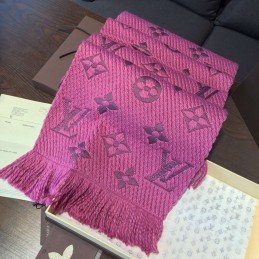 Replica Louis Vuitton Purple Monogram Logomania Scarf