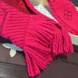 Replica Louis Vuitton Red Monogram Logomania Scarf