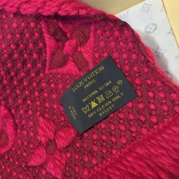 Replica Louis Vuitton Red Monogram Logomania Scarf