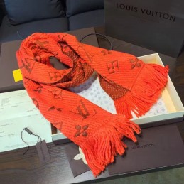 Replica Louis Vuitton Orange Monogram Logomania Scarf
