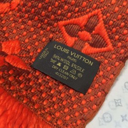 Replica Louis Vuitton Orange Monogram Logomania Scarf