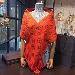 Replica Louis Vuitton Orange Monogram Logomania Scarf