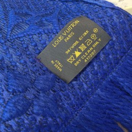 Replica Louis Vuitton Royal Blue Monogram Logomania Scarf