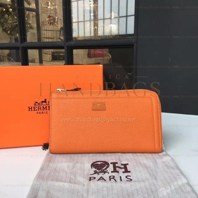 Replica Hermes Orange Azap Wallet