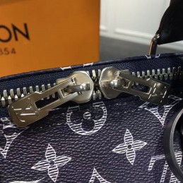 Replica Louis Vuitton Black Monogram Eclipse Lion Keepall Bandouliere 45