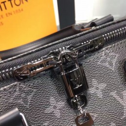 Replica Louis Vuitton Black Monogram Eclipse Keepall Bandouliere 45