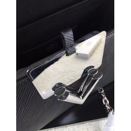 Replica Louis Vuitton Black Textured Twist MM