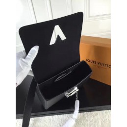 Replica Louis Vuitton Black Textured Twist MM