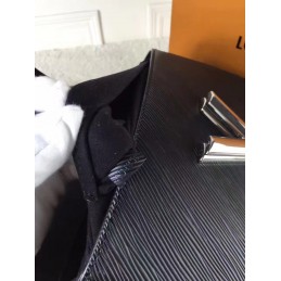 Replica Louis Vuitton Black Textured Twist MM