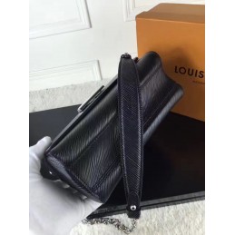 Replica Louis Vuitton Black Textured Twist MM