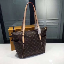 Replica Louis Vuitton Brown Monogram Beige Trim Totally MM