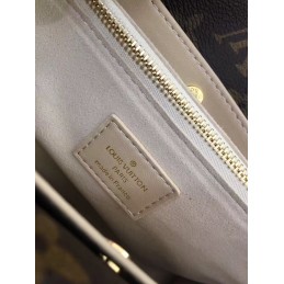 Replica Louis Vuitton Brown Monogram Beige Trim Double V Bag
