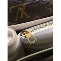 Replica Louis Vuitton Brown Monogram Beige Trim Double V Bag