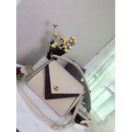 Replica Louis Vuitton Brown Monogram Beige Trim Double V Bag