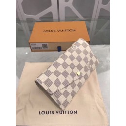 Replica Louis Vuitton White Damier Azur Sarah Wallet